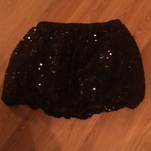 Black sequin skirt